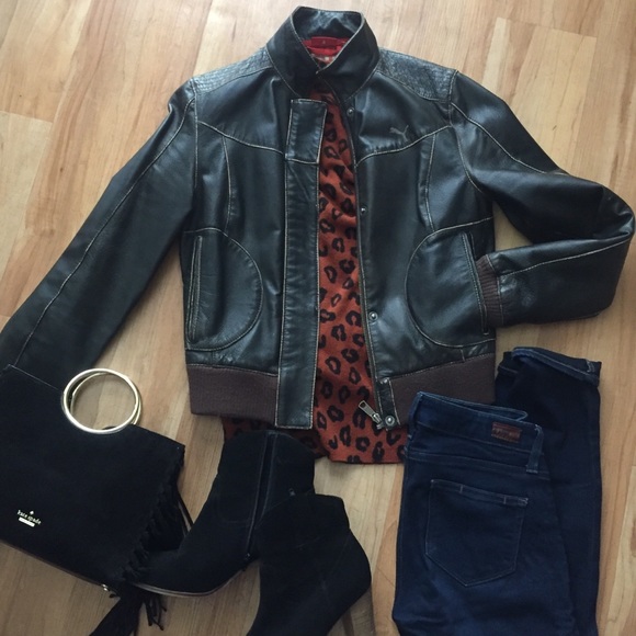 puma leather jacket